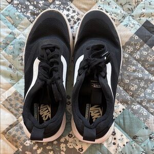 Vans Black and White Mesh Sneakers
